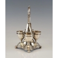 19C Antique Austrian Silver Egg Server Cups Spoons image 8