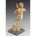 19C Antique French Gilt Bronze Sculpture E.Bouret ( 1833-1906 )E.Colin&Cie Paris image 6
