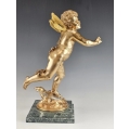 19C Antique French Gilt Bronze Sculpture E.Bouret ( 1833-1906 )E.Colin&Cie Paris image 7