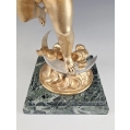 19C Antique French Gilt Bronze Sculpture E.Bouret ( 1833-1906 )E.Colin&Cie Paris image 8