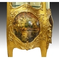 19C Antique Giltwood Louis XIV Vernis Martin Curio Vitrine Cabinet image 6