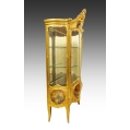 19C Antique Giltwood Louis XIV Vernis Martin Curio Vitrine Cabinet image 9