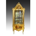 19C Antique Giltwood Louis XIV Vernis Martin Curio Vitrine Cabinet image 12