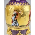 19C Antique Royal Vienna Porcelain Potpourri Urn, Signed Wagner image 6