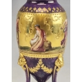 19C Antique Royal Vienna Porcelain Potpourri Urn, Signed Wagner image 12