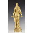 19C Austrian Gilt Bronze Sculpture of Judith Jewish mythology E.Tell (1858-1928) image 10