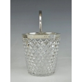 19C English Crystal Sterling Silver Ice Bucket Tongs image 8