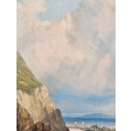 19C English Oil Painting Henry Smyth ( 1800 - 1873 ) Lindisfarne Castle image 5