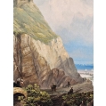 19C English Oil Painting Henry Smyth ( 1800 - 1873 ) Lindisfarne Castle image 6
