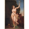19C English School Oil Painting Of Venus and Cupid Signed image 1