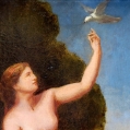 19C English School Oil Painting Of Venus and Cupid Signed image 4