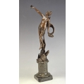19C Franz Rosse (German 1858-1900) Bronze Sculpture Art Nouveau Psyche Butterfly image 2