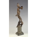 19C Franz Rosse (German 1858-1900) Bronze Sculpture Art Nouveau Psyche Butterfly image 3