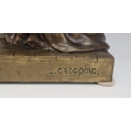 19C French Bronze Sculpture Jean Louis Gregoire ( 1840-1890 ) La Charite image 3