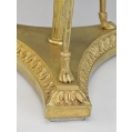 19C French Egyptian Revival Gilt Bronze Crystal Centerpiece image 7