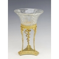 19C French Egyptian Revival Gilt Bronze Crystal Centerpiece image 10