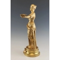 19C French Gilt Bronze Sculpture  by Victor Rousseau ( Belgium 1865 - 1954 ) image 5