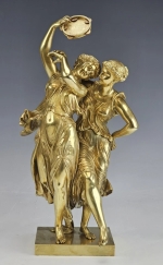 19C French Gilt Bronze Sculpture Etienne Henry Dumaige ( 1830-1888 )