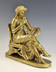 19C French Gilt Bronze Sculpture Eugène Laurent ( 1832-1898 )