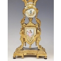 19C French Gilt Bronze Sevres Porcelain Clock Candelabra Set image 4