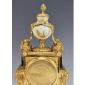 19C French Gilt Bronze Sevres Porcelain Clock Candelabra Set image 6