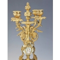 19C French Gilt Bronze Sevres Porcelain Clock Candelabra Set image 15