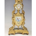 19C French Gilt Bronze Sevres Porcelain Clock Candelabra Set image 16