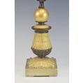 19C French Gilt Patinated Bronze Pair Empire Style Candelabras image 4