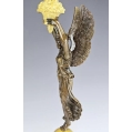 19C French Gilt Patinated Bronze Pair Empire Style Candelabras image 5