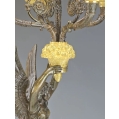 19C French Gilt Patinated Bronze Pair Empire Style Candelabras image 8