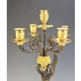 19C French Gilt Patinated Bronze Pair Empire Style Candelabras image 10