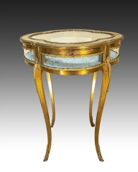 19C French Giltwood Gilt Bronze Table Vitrine