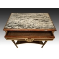 19C French Mahogany Gilt Bronze Marble Center Table image 5