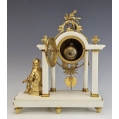 19C French Marble Gilt Bronze Clock Tiffany & Co image 2