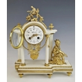 19C French Marble Gilt Bronze Clock Tiffany & Co image 5