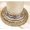 19C French Onyx Gilt Bronze Enamel Pedestal image 1