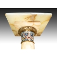19C French Onyx Gilt Bronze Enamel Pedestal image 3