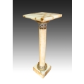 19C French Onyx Gilt Bronze Enamel Pedestal image 6