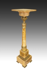 19C French Onyx Gilt Bronze Pedestal