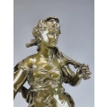 19C French Pair Bronze Sculpture Statue Auguste Moreau ( 1834-1917 ) image 12