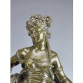 19C French Pair Bronze Sculpture Statue Auguste Moreau ( 1834-1917 ) image 13