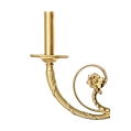19C French Pair Gilt Bronze Wall Sconces Cherubs image 4