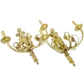 19C French Pair Gilt Bronze Wall Sconces Cherubs image 6
