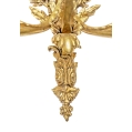 19C French Pair Gilt Bronze Wall Sconces Cherubs image 7