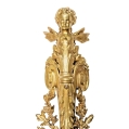 19C French Pair Gilt Bronze Wall Sconces Cherubs image 8