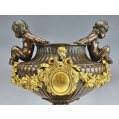19C French Pair Patinated Gilt Bronze Urns Vases Rouge Marble Base image 12