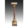 19C French Red Marble Gilt Bronze Pedestal image 5