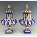 19C French Sevres Style Pair Porcelain Gilt Bronze Urns Vases image 10