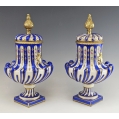 19C French Sevres Style Pair Porcelain Gilt Bronze Urns Vases image 11