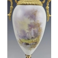 19C French Sevres Style Porcelain Gilt Bronze Enamel Vase image 4
